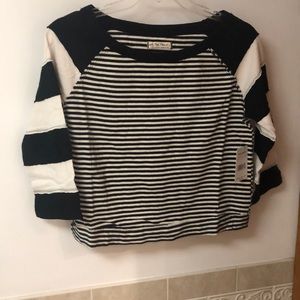 Free People black and ivory top size large